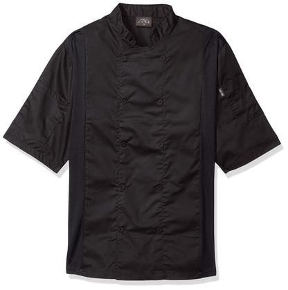 Chef Code Cool Breeze Side Vent Chef Coat (Charcoal, M)