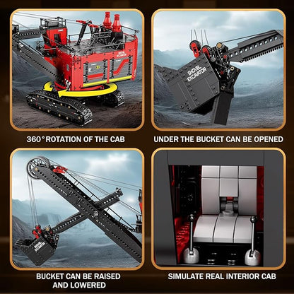 Reobrix RC Excavator Building Blocks Set 22014 Power Shovel Vehicle Model Kit APP &amp Remote Control Construction Toy Gifts for Adult Boys Girls Kids 14+ (2688PCS)