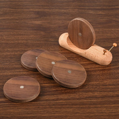 Wooden Coasters for Drinks Funny Cute Coasters Funny Unique Cute Small House Warming Gifts New Home Decor Table Decor Weird Stuff for Mom Upgraded Dia (3.5 * 3.5 inches)
