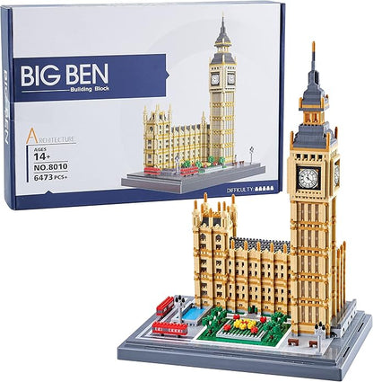 YaJie Big Ben Architecture Model Building Block Sets (6473PCS) - World Famous Architectural Model Present for Age of 14+ and Adult