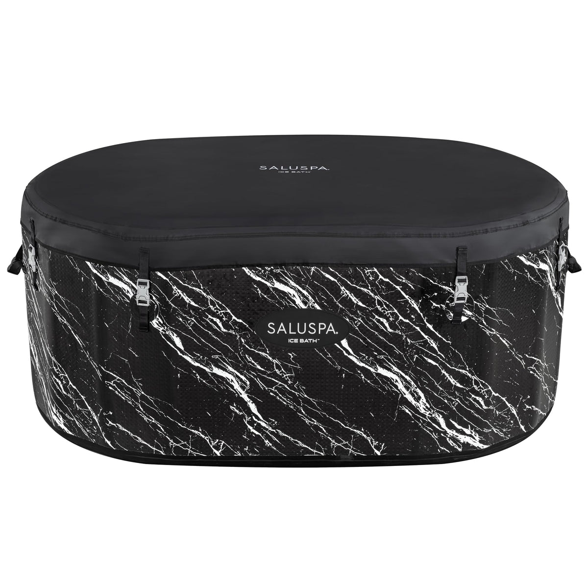 Bestway SaluSpa: Glacial Dip - Cold Plunge Inflatable Tub - 60x36x28, Black Marble, Ice Bath, FortiFiber, Polar Shield Year Round Use, Cover & Storage Bag