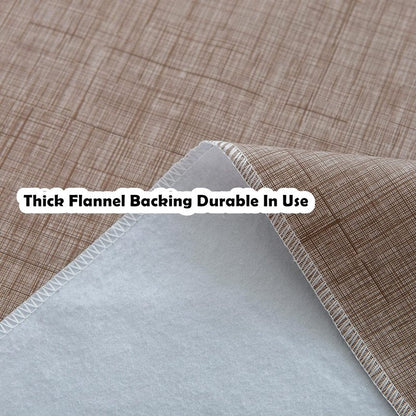 Pioggia Vinyl Tablecloth with Flannel Backing Rectangle Waterproof Oil-Proof Plastic Table Cloth Wipeable PVC Table Cover for Indoor and Outdoor (Linen, 60 x 120 Inch)