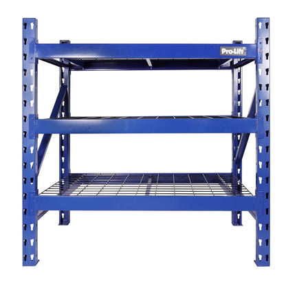 Pro-LifT Garage Storage Shelves - Heavy Duty 3-Tier Adjustable Metal Wire Shelving Units with 3000 lbs Total Capacity for Garage Basement Racking Organization - 48" H X 48" W X 24" D