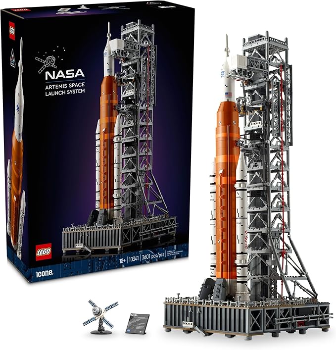 LEGO Icons NASA Artemis Space Launch System - DIY Rocket Model Building Set for Adults Ages 18+ - Gifts for Birthdays - Unique Bedroom Decoration for Space &amp NASA Lovers - 10341