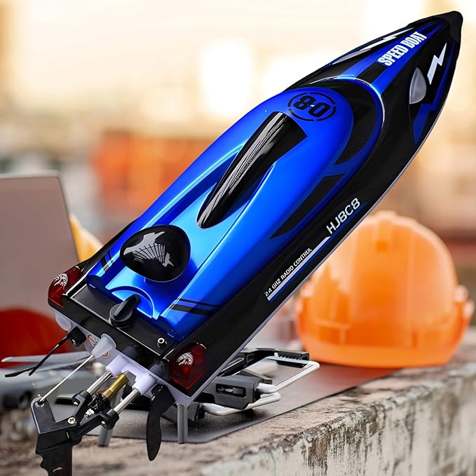 14 inch Big RC Boat Remote Control Boat for Kids and Adults 25 KPH Fast RC Speed Boat with Two 1100mAh Batteries Waterproof Toy Boats for Lakes Pools &amp River