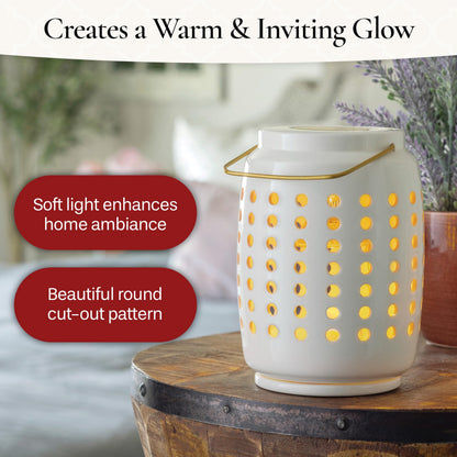 Candle Warmers Etc. Chelsea Lantern Canopy Illumination Warmer – Use with Any Wax Melts