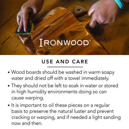 Ironwood Gourmet Nesting Bread Cutting Board with Crumb Catcher, 10.25 x 14.75 x 0.75 inches