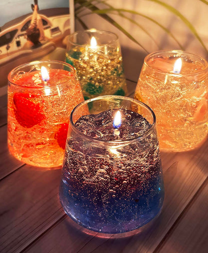 Decorative Jar Candles for Home Scented Aromatherapy Candle Long Lasting Cute Candles Gift for Women Mother's Thanksgiving Day Birthday Present Unique Jelly Wax Candle Peach