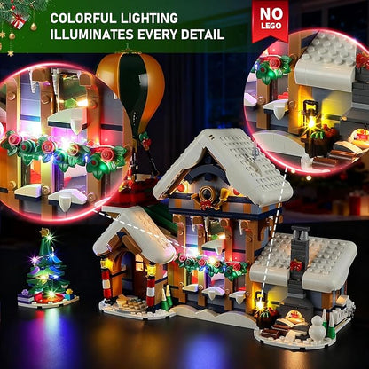 BRIKSMAX 2.0 Light Kit for Santa's Post Office - Innovative LED Lighting Compatible with Lego Icons 10339
