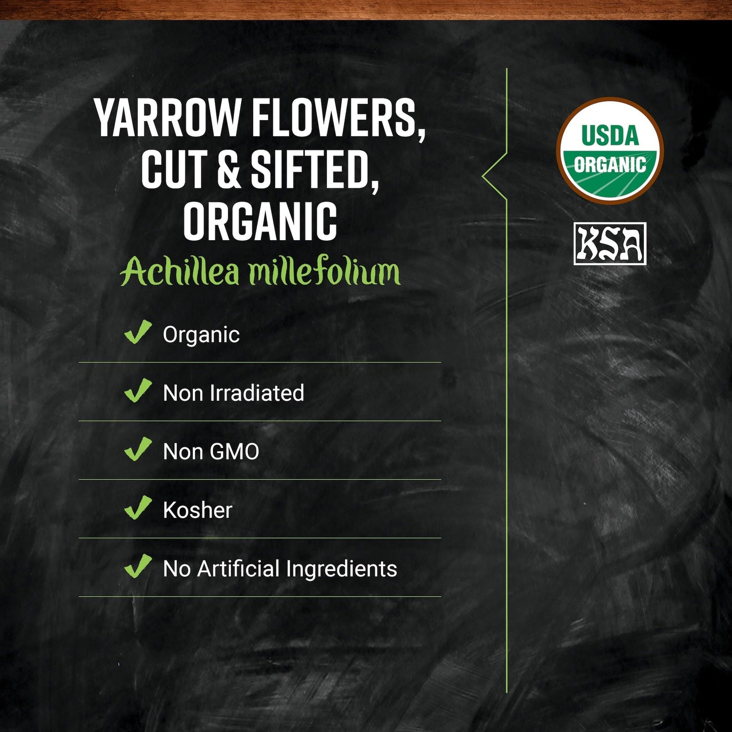 Frontier Co-op Organic Cut & Sifted Yarrow Flowers, Kosher | 16 Ounce (Pack of 1)