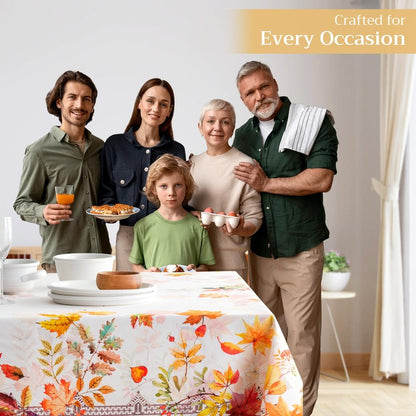 Maison d' Hermine Table Cloth Rectangle Table 100% Cotton 70 x 140 Inches Fall Tablecloth Reusable Everyday Use for Thanksgiving Christmas Decorations Dining Farmhouse Party (Amarante)