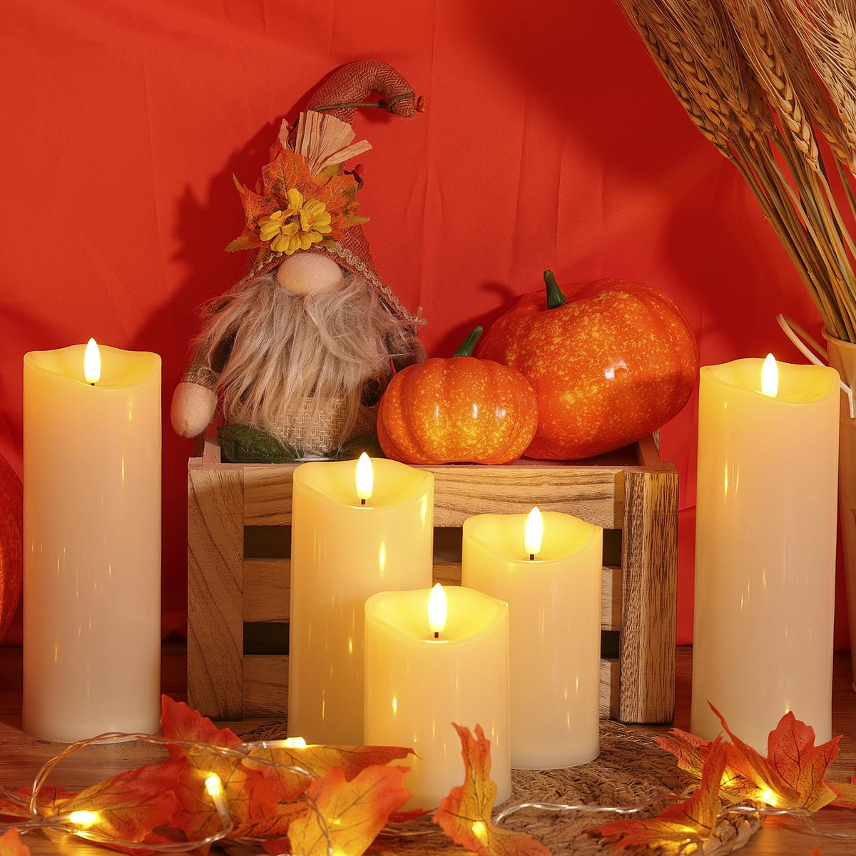 Outdoor Flameless Candles with Remote Timer - Waterproof Realistic Flickering LED Pillar Electric Battery Operated Fake Candle for Holiday Home Wedding Fireplace Decor - Ivory White 3 Pack (4”6”8”)