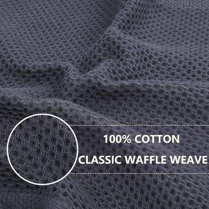 Homaxy 100% Cotton Kitchen Dish Towels - Ultra Soft, Absorbent & Quick Drying | 20x28 Inches, Dark Grey, 12-Pack