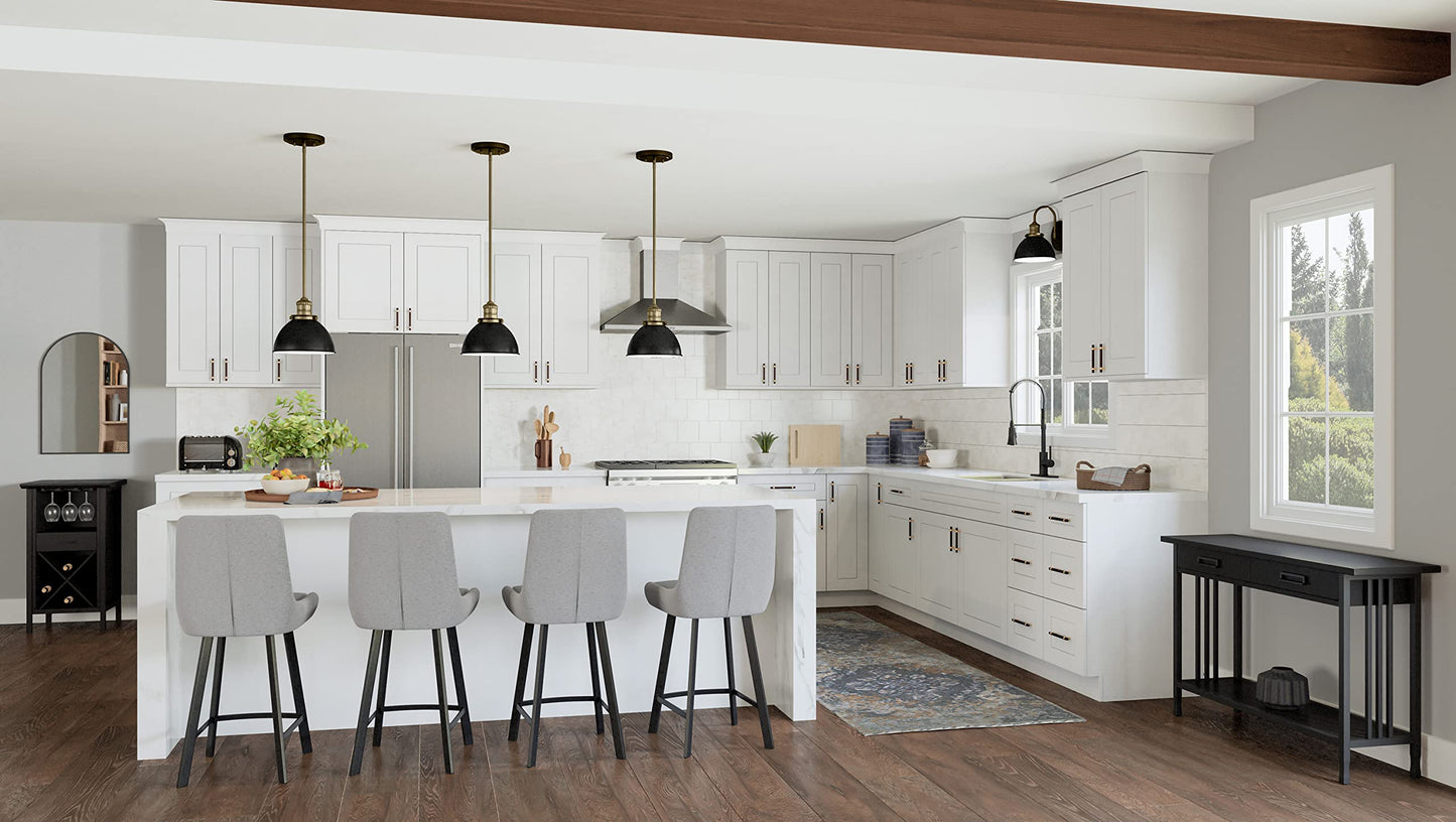 Design House Brookings Shaker Unassembled Base Kitchen Cabinet B9, 9 W x 24 D x 34.5 H, Brown, Solid Wood, Design House, 561316