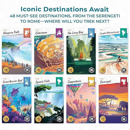 Underdog Games Trekking the World 2nd Edition - Award-Winning Board Games for Kids &amp Adults Ages 12+ - Easy-to-Learn Strategy Journey for Globetrotters Perfect for Family Game Night &amp Educati