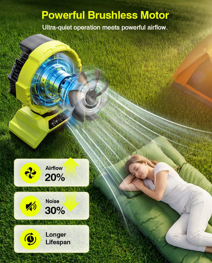 TaskStar 13" 8 Gal Outdoor Misting Fan, Rechargeable 30000mAh Misting Fans for Outside, 7-30H Runtime, Remote Control & Oscillation, Portable Cooling Fan for Patios Camping Garage Golf Sports Travel