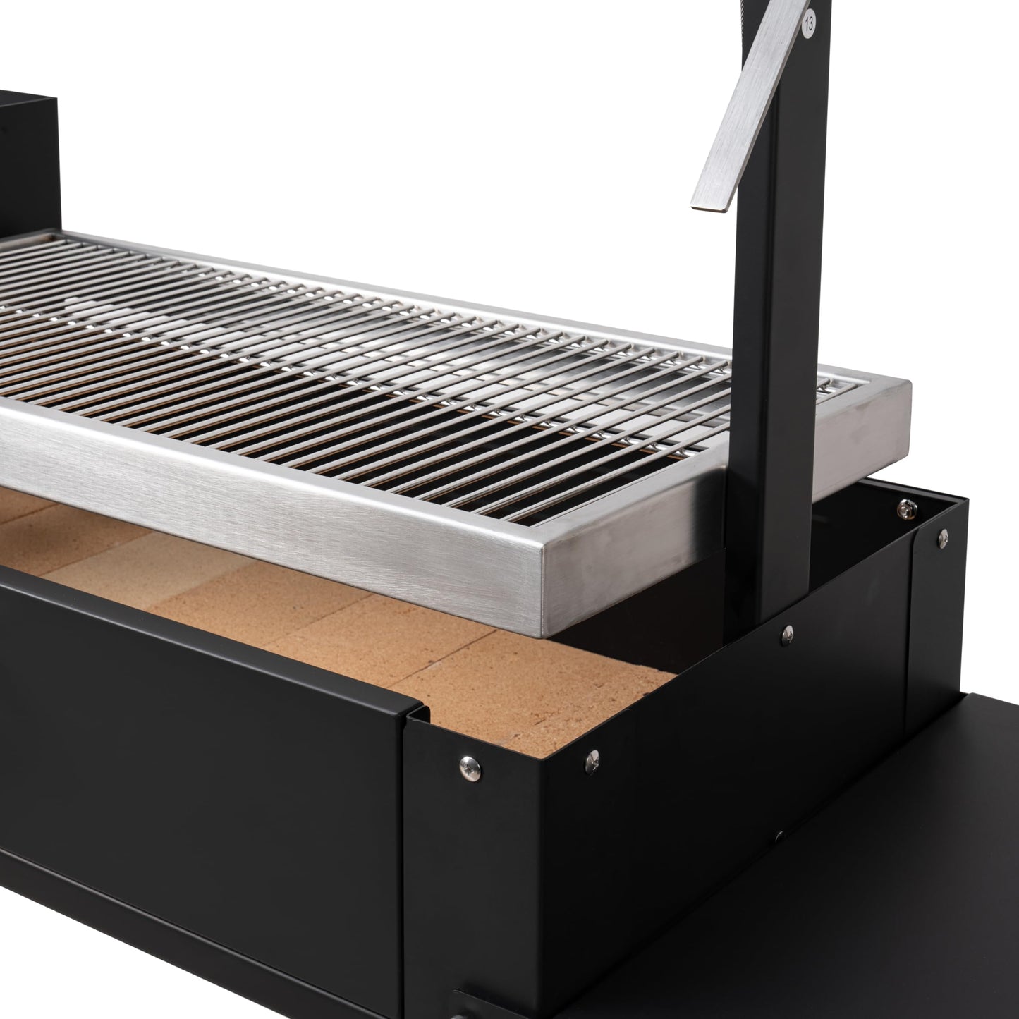 KoolMore 54 in. Charcoal BBQ Grill, Santa Maria Argentine Style Outdoor Grill with Adjustable Grate, Large Barbecue Grill for Outdoor Cooking, Black
