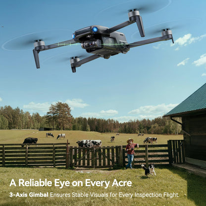 Ruko U11MINI 4K (RC3), Professional 8K Drone with 5.5" Touchcreen, Drones with camera for Adults 4K Video, 3-Axis Gimbal, 20000ft FPV Transmission, Under 249g FAA Exempt, Beginner (64-Min Flight)