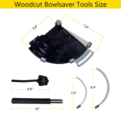 WoodcutxCoring System with Two High-Strength Blades for Coring Bowl Blanks 3"(75mm) to 12"(300mm) on Woodturning Lathe BSVR