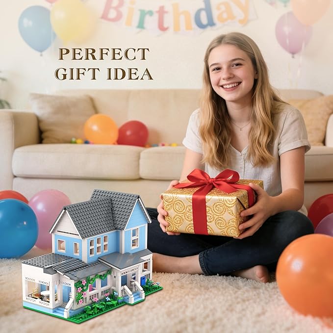 Gilmore House in Stars Hollow Building Set Lorelai Sitcom TV Block Toys for Fans Girls Adults Collectible Model Compatible with Lego Gifts for Birthday Christmas (1107PCS)