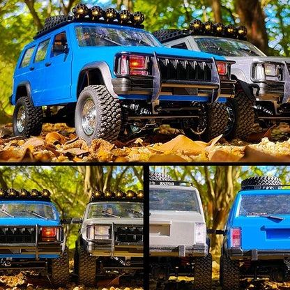 GoolRC RC Rock Crawler 1:12 Scale Remote Control Car 2.4Ghz 4WD Off Road RC Truck All Terrains Climbing Vehicle RC Car Gifts for Adults Include 3 Batteries (Silver)