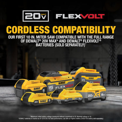 DEWALT 20V MAX XR 10 in. Double Bevel Fixed Miter Saw (Tool Only) (DCS714B)