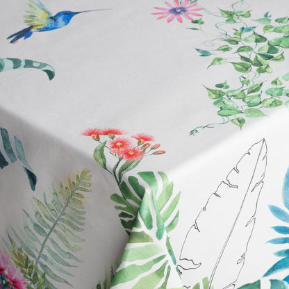 Maison d' Hermine Table Cloth Rectangle Table 100% Cotton 60 x 120 Inches Tablecloth Reusable Decorative for Dining Kitchen Room Farmhouse Home Gifts for Mothers Day Spring Summer - Tropiques