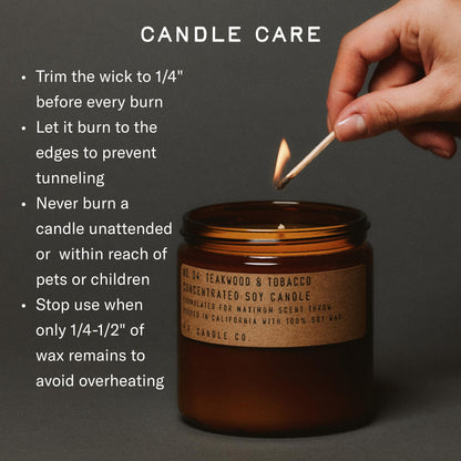 P.F. Candle Co. Golden Coast Classic Large Concentrated Scented Soy Wax Candle (12.5 oz) 60-70 Hour Burn Time, Amber Glass Jar, Made in the U.S.A.