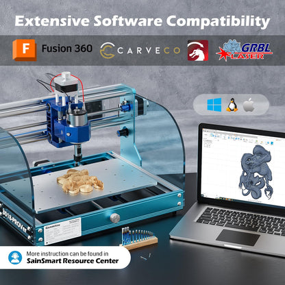 Genmitsu 3018-PROVer V2 CNC Milling Machine for Beginner + GS-775M 20000RPM 775 CNC Spindle Motor with 5mm ER11 Collet Set