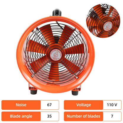 SZMiNiLED Portable Exhaust Blower Fan:12 inch Professional Industrial Exhaust Fan 3198CFM 585W Quiet Air Mover Portable Duct Ventilator for Utility Garage Commercial Basement Workshop Extractor Human