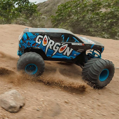 ARRMA RC Truck 1/10 Gorgon 2 Wheel Drive RTR Brushed Monster Truck Battery &amp Charger Included Blue ARA3230ST5