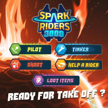 SAVANA Spark Riders 3000 - Commander Edition – Sci-Fi Survival Game | Command Repair &amp Fight with Voice-Controlled IRIS App | 1–4 Players Ages 10+ 60 Min Playtime | Strategy &amp Cooperative G