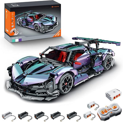 Super Sports Car Building Blocks Set 1:10 Apollo IE Raceing Car Model Building Race Engineering Toy for Adults Remote Control Drifting Hypercar with 5 Motors(2036 PCS)
