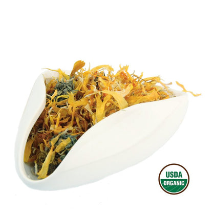 Calendula Tea 1LB (16Oz) 100% CERTIFIED Organic Whole Flower Herbal Tea (Calendula Officinalis), Caffeine Free in 1 lbs. Bulk Resealable BPA-free Bags from U.S. Wellness