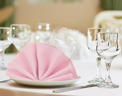 Utopia Home Pink Cloth Napkins (12 Pack, 18x18 Inches), Ideal Dinner Napkins for Party, Wedding, Lunch and Dinner