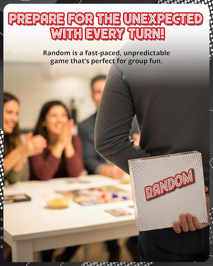 Random Spinner-Based Word Challenge Board Game for 18+ Funny Games Creative Strategy Party Game Spins Creative Wordplay and Card Actions Funny Gen Z College Party Group Player 2–8 Players