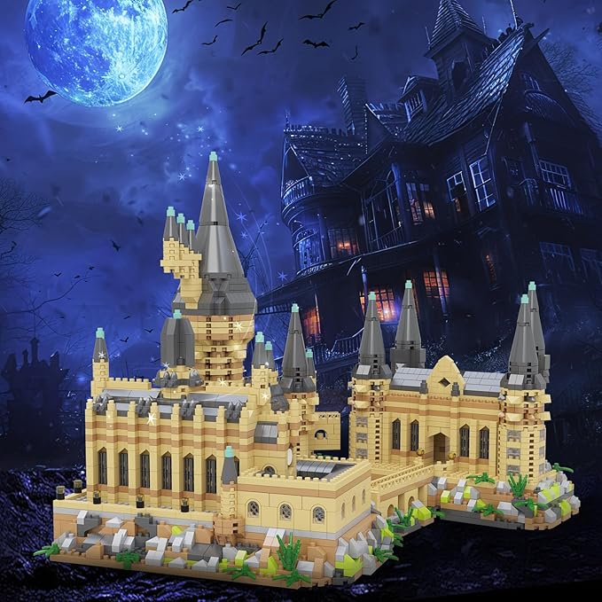 Magic Castle Micro Mini Building Set 2929 Pcs Magic House Model Building Toys STEM Creative Magic World Office and Home Decor Bricks Kits Christmas Birthday Gift for Adults Teens Kids 14+