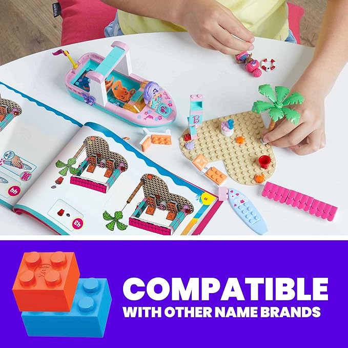 MEGA Barbie Color Reveal Dolphin Exploration Toy Building Set with 10+ Surprises 2 Micro-Dolls and 2 Dolphins Toy Gift Set for Girls and Boys Ages 5 and up