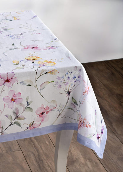 Maison d' Hermine Table Cloth Rectangle Table 100% Cotton 70 x 120 Inches Tablecloth Reusable Decorative for Dining Kitchen Room Farmhouse Home Gifts for Mothers Day Spring Summer - Summer Floral