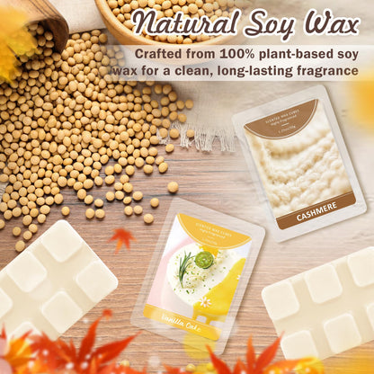 SCENTORINI Wax Melts, Wax Cubes Strong Scent, Summer Scents, 4 Cashmere & 4 Vanilla Cake Scented Wax Melts for Warmer, Home Fragrances