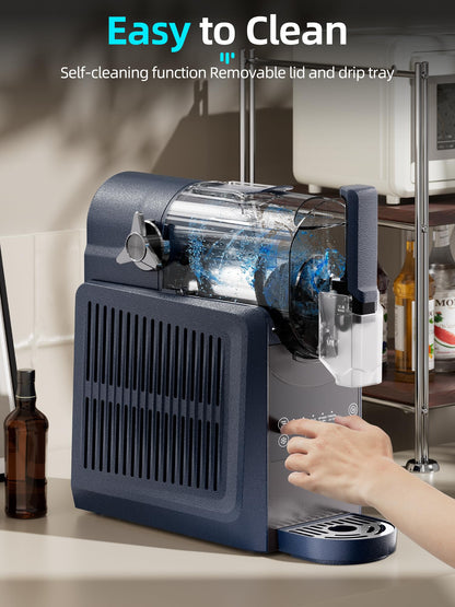 VNN Slushie Machine - 92 oz Slushy Machine for Home No Ice Needed, Frozen Drink & Slushie Machine, 5 Preset Programs, Auto-Clean, Suitable for Margaritas, Smoothies, Milkshakes, Blue