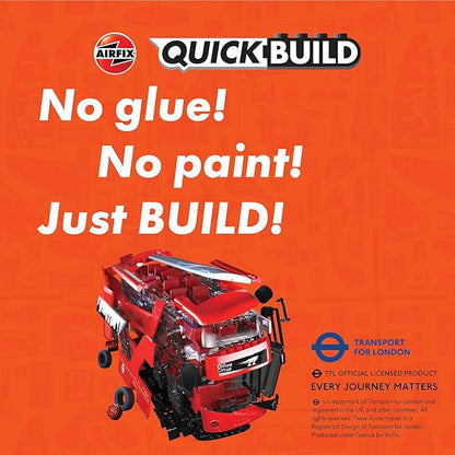 Airfix J6050 Quickbuild Plastic Model Bus Kits - Transport for London New Routemaster - Easy Assembly Snap Together Model Kit Classic Bus for Adults &amp Kids to Build Model Bus Building Toys Set