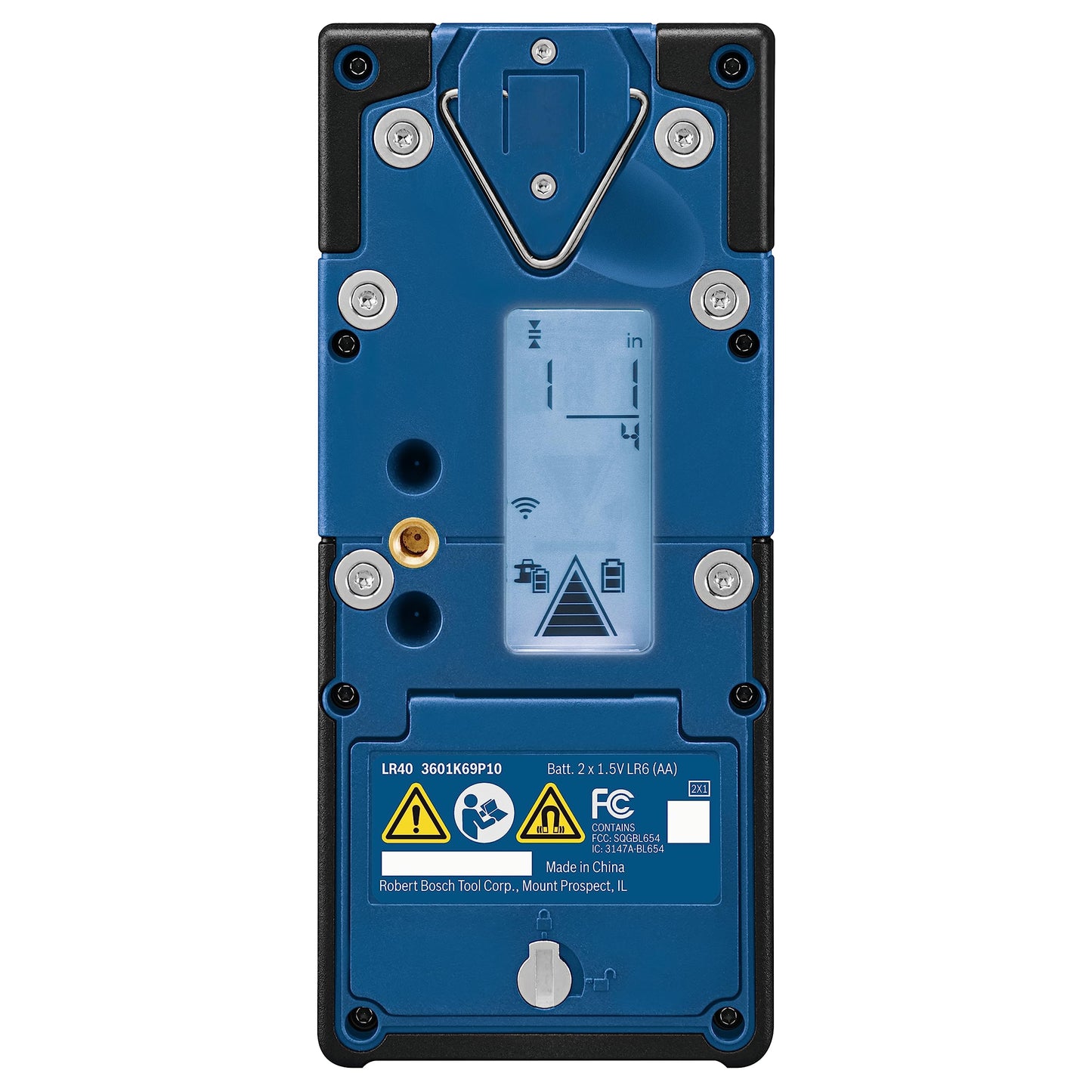 BOSCH LR40 2000 ft Red-Beam Rotary Laser Receiver, Includes Mounting Bracket & 2 AA Batteries