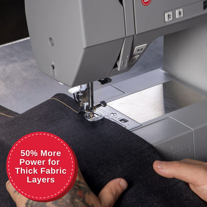 SINGER Heavy Duty 6700C Computerized Sewing Machine with Accessory Kit | Strong Motor with Enhanced Piercing Power, 411 Stitch Applications, LCD Screen, Full Metal frame & 1-step Buttonhole