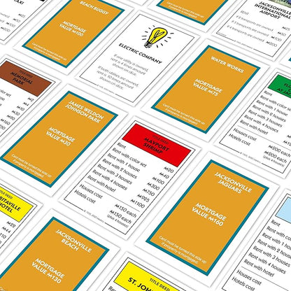 Monopoly Board Game – Jacksonville FL Edition: 2-6 Players Family Board Games for Kids and Adults Board Games for Kids 8 and Up Ideal for Game Night