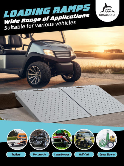 WHALEMOTOR Shed Ramp 2PC, Loading Ramp for Riding Mower, 29" L x48 W, 1500 lbs Capacity, Shed Storage Ramps for Sheds, Garages, Barns, ATV, Lawnmower, Golf Cart, Sturdy Anti-Slip Ramps