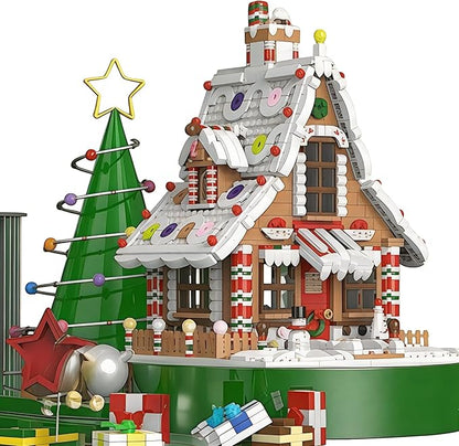 General Jim's Christmas Gingerbread House kit Building Block Bricks Set A Great Holiday Present Idea for Christmas (1455 Pieces) Modular Building Great for Teens and Adults