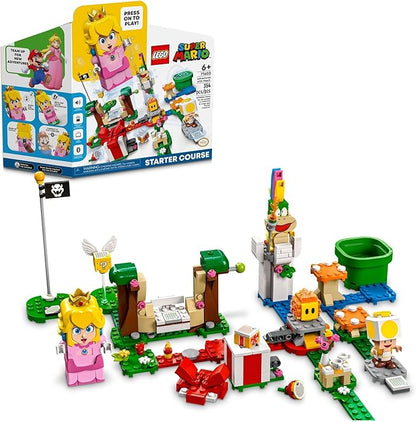 LEGO Super Mario Adventures with Peach Starter Course Buildable Game Toy with Interactive Figure Yellow Toad &amp Lemmy Birthday Gift Idea for Kids Girls &amp Boys 71403