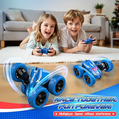Remote Control Car 4WD 2.4GHz Fast RC Cars with Wheel Lights Toys for Age 3-12 Birthday Gifts Christmas Toys for 3-12 Year Olds Type-C Charging Rechargeable