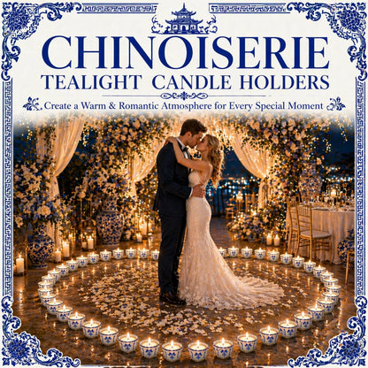 Teenyyou 20 Pcs Tealight Candle Holders Bulk Blue and White Votive Candle Holders Chinoiserie Ceramic Gifts for Wedding Table Centerpiece Decor